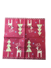 NAPKIN 2 RED CHRISTMAS TREE AND REINDEER Decoupage Craft Supplies Paper Crafts Card Making Journaling Mixed Medium Crafters Delight - JAMsCraftCloset