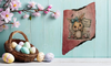 Antique West Virginia Roof Slate Decoupaged EASTER SLATE WALL ART &nbsp;Happy Easter Bunny With Blue Bow - Handmade Unique EASTER Holiday Decoration Home Decor Gift - JAMsCraftCloset