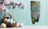 Antique West Virginia Roof Slate Decoupaged EASTER SLATE WALL ART Happy Easter Eggs Tulips Tree Yellow Flowers - Handmade Unique EASTER Holiday Decoration Home Decor Gift - JAMsCraftCloset