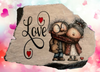 Antique West Virginia Roof Decoupaged LOVE - ELDERLY COUPLE - Valentine/Love Theme Handmade Wall Art Unique Home Decor Gift- JAMsCraftCloset