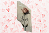 Antique West Virginia Roof Decoupaged LOVE - ROSE - Valentine/Love Theme Handmade Wall Art Unique Home Decor Gift- JAMsCraftCloset