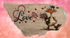 Antique West Virginia Roof Decoupaged LOVE - DUCK WITH FLOWERS - Valentine/Love Theme Handmade Wall Art Unique Home Decor Gift- JAMsCraftCloset
