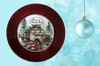 Ruby Red CHARGER PLATE Christmas Holiday Wall Art OLD TRUCK MERRY CHRISTMAS Country Farmhouse Home Holiday Decor Handmade Decoupaged Gift Idea Crafters Delight - JAMsCraftCloset