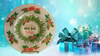 Round Glass Plate Reverse Decoupaged Christmas Holiday DON'T GET YOU TINSEL IN A TANGLE Farmhouse Country Shelf Sitter Handmade Gift Idea &nbsp;- JAMsCraftCloset