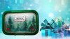 Metal Tray GREEN - CHRISTMAS IN THE HEART - CHRISTMAS IN THE AIR - HOLIDAY Wall Art Handmade Decoupaged Upcycled Metal Tray Gift - JAMsCraftCloset