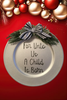 Dollar Tree Plastic Silver CHARGER PLATE Christmas Holiday Wall Art FOR UNTO US A CHILD IS BORN Handmade Gift Idea Crafters Delight - JAMsCraftCloset