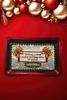 PLASTIC Tray Sparkly RED - CHRISTMAS IS DOING SOMETHING EXTRA FOR SOMEONE - HOLIDAY Wall Art Handmade Decoupaged Upcycled Metal Tray Gift - JAMsCraftCloset