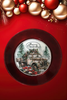 Ruby Red CHARGER PLATE Christmas Holiday Wall Art OLD TRUCK MERRY CHRISTMAS Country Farmhouse Home Holiday Decor Handmade Decoupaged Gift Idea Crafters Delight - JAMsCraftCloset