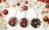 ROUND Wood Decoupaged GNOMES Ornaments Handmade Christmas Ornament Package Decor WINTER Decor Gift Idea Home Decor Unique SET OF 3 - JAMsCraftCloset