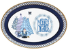 OVAL SHAPED Digital Graphic Design BLUE MERRY CHRISTMAS TREES AND SANTA Sublimation PNG SVG Christmas Decor ake House Sign Farmhouse Country Home Cabin Wall Art Decor Wreath Design Gift Crafters Delight - JAMsCraftCloset