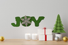 JOY Red and Green With Bling Snowflake Wooden Primitive Hand Painted Handmade Christmas Winter Decoration Home Decor Holiday &nbsp;- JAMsCraftCloset