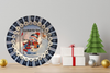 PLATE PLASTIC ROUND Blue and White DECOUPAGED Upcycled Repurposed Wall Art or Shelf Sitter I'D MELT FOR YOU 2 Christmas Holiday Snowman Home Decor Wall Art Gift WEDDING- JAMsCraftCloset