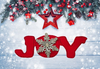 JOY Red and Green With Bling Snowflake Wooden Primitive Hand Painted Handmade Christmas Winter Decoration Home Decor Holiday &nbsp;- JAMsCraftCloset