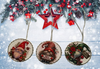 ROUND Wood Decoupaged GNOMES Ornaments Handmade Christmas Ornament Package Decor WINTER Decor Gift Idea Home Decor Unique SET OF 3 - JAMsCraftCloset