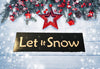 LET IT SNOW Hand Painted Wooden Wall Art Mantel Hearth Shelf Sign Christmas Decor Home Decor Gift Idea - JAMsCraftCloset