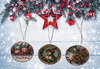 ROUND Wood Decoupaged SNOWMAN TREE Ornaments Handmade Christmas Ornament Package Decor WINTER Decor Gift Idea Home Decor Unique SET OF 3 - JAMsCraftCloset