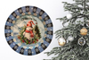 PLATE PLASTIC ROUND Blue and White DECOUPAGED Upcycled Repurposed Wall Art or Shelf Sitter I'D MELT FOR YOU Christmas Holiday Snowman Home Decor Wall Art Gift WEDDING - JAMsCraftCloset