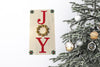 JOY with JINGLE BELLS Wooden Handmade Sign Holiday Christmas Decor Gift Idea Wall Art Wall Hanging Jar Hand Pointed HAPPY DOT flowers Cotton Ball or LED Light Holder Table Decor Bathroom Decor - JAMsCraftCloset