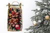 Sleigh Christmas FLORAL AND BULBS - CHRISTMAS SPIRIT Hand Painted Decoupaged Wooden Wall Art Home Holiday Decor - JAMsCraftCloset