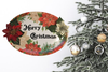 Hard Plastic OVAL TRAY Farmhouse Country Home Decor MERRY CHRISTMAS POINSETTIA Wall Art Cottage Chic Decor Kitchen Decor Victorian Christmas Holiday Decor Handmade Gift Idea &nbsp;- JAMsCraftCloset