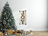 JOY with JINGLE BELLS Wooden Handmade Sign Holiday Christmas Decor Gift Idea Wall Art Wall Hanging Jar Hand Pointed HAPPY DOT flowers Cotton Ball or LED Light Holder Table Decor Bathroom Decor - JAMsCraftCloset