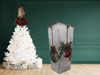 Glass VASE Decoupaged CHRISTMAS BULBS Shelf Sitter Co7untry Farmhouse Shabby Chic Victorian BoHo Decor Holiday Decor Gift Idea - JAMsCraftCloset