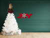 JOY Red and Green With Bling Snowflake Wooden Primitive Hand Painted Handmade Christmas Winter Decoration Home Decor Holiday &nbsp;- JAMsCraftCloset