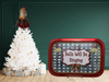 Metal Tray RED - BELLS WILL BE RINGING - HOLIDAY Wall Art Handmade Decoupaged Upcycled Metal Tray Gift - JAMsCraftCloset