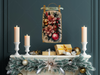 Sleigh Christmas FLORAL AND BULBS - CHRISTMAS SPIRIT Hand Painted Decoupaged Wooden Wall Art Home Holiday Decor - JAMsCraftCloset