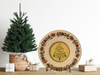 Glass PLATE Round ROCKIN AROUND THE CHRISTMAS TREE Country Farmhouse Holiday Wall Art Handmade Decoupaged Repurposed Upcycled Wedding Gift Idea - JAMsCraftCloset