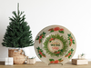 Round Glass Plate Reverse Decoupaged Christmas Holiday DON'T GET YOU TINSEL IN A TANGLE Farmhouse Country Shelf Sitter Handmade Gift Idea &nbsp;- JAMsCraftCloset
