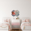 Large FANCY SHAPED Wooden Decoupaged NURSERY SIGN Farmhouse Country Wall Art BABY SLEEPING - BOY and GIRL Handmade BABY SHOWER Gift Idea Crafters Delight - JAMsCraftCloset