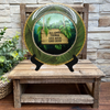 PLATE CHARGER JUNGLE DESIGN PLASTIC ROUND DECOUPAGED Upcycled Repurposed Wall Art or Shelf Sitter ALL GOOD THINGS ARE WILD AND FREE Decor Kitchen Decor Home Decor Wall Art Gift WEDDING - JAMsCraftCloset