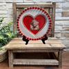 MOTHER'S DAY Heart-Shaped Round Pan Wall Art Handmade Hand Painted Decoupaged - Holiday Decoration LOVE Gift Idea Crafters Delight - JAMsCraftCloset