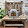 Styrofoam PUMPKIN Decoupaged and Hand Painted Shelf Sitter PUMPKIN PATCH FALL Decor Gift Idea Home Decor Unique - JAMsCraftCloset