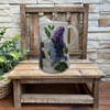 Glass PITCHER Decoupaged LILACS Wedding Decor Shelf Sitter Basket Shabby Chic Victorian BoHo Home Decor Gift Idea - JAMsCraftCloset