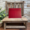 Vintage Leather Portfolio iPad Case RED 10” x 8.5” Tucked In Closure USED Shows Some Wear On Inside - JAMsCraftCloset
