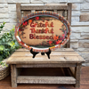 Plastic OVAL WHITE TRAY Farmhouse Country Kitchen Home Decor GRATEFUL THANKFUL BLESSED PLAID BORDER Wall Art Shelf Sitter Handmade &nbsp;- JAMsCraftCloset