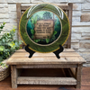 PLATE CHARGER JUNGLE DESIGN PLASTIC ROUND DECOUPAGED Upcycled Repurposed Wall Art or Shelf Sitter IT'S A JUNGLE OUT THERE Decor Kitchen Decor Home Decor Wall Art Gift WEDDING - JAMsCraftCloset