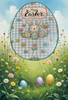 Wood Egg EASTER EGG Wall Art BUNNY WITH EGGS FLOWERS AND BLING Shelf-Sitter Gift Idea Unique Home Holiday Decor - JAMsCraftCloset