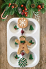 Rectangle MINI MUFFIN Tin Small Repurposed-Upcycled GINGERBREAD MAN Christmas Decor Holiday Decor Country Farmhouse Home Decor Wall Art Shelf Sitter Handmade Hand Painted Gift Idea - JAMsCraftCloset