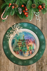 PLATE PLASTIC ROUND Christmas DECOUPAGED Upcycled Repurposed Wall Art or Shelf Sitter HAPPINESS DOESN'T RESULT IN WHAT WE GET Holiday Home Decor Gift - JAMsCraftCloset