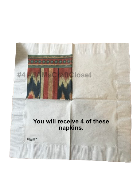 NAPKIN 4 NAVAHO DESIGN Decoupage Craft Supplies Paper Crafts Card Making Journaling Mixed Medium Crafters Delight