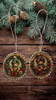 ROUND Wood Decoupaged BEARS PINK AND BLUE HAT Ornaments Handmade Christmas Ornament Package Decor WINTER Decor Gift Idea Home Decor Unique SET OF 2 - JAMsCraftCloset