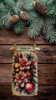 Sleigh Christmas FLORAL AND BULBS - CHRISTMAS SPIRIT Hand Painted Decoupaged Wooden Wall Art Home Holiday Decor - JAMsCraftCloset