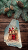 Antique West Virginia Roof Decoupaged Three GOATS MERRY CHRISTMAS Handmade Wall Art Unique Holiday Decoration Country Farmhouse Decor Gift - JAMsCraftCloset