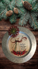 Galvanized Metal Round Charger Plate Christmas Decor Decoupaged Farmhouse Country Wall Art Shelf Sitter BELIEVE IN THE MAGIC OF SNOW Handmade Gift Idea - JAMsCraftCloset