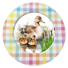 ROUND Digital Graphic Design MAMA DUCK AND BABBIES Decor Lake Scene With Animals First Home Sublimation Decoupage PNG SVG Country Farmhouse Home Decor Wall Art Shelf Sitter Gift Crafters Delight - JAMsCraftCloset