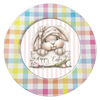 ROUND DIGITAL Graphic Design HAPPY EASTER BUNNY Sublimation PNG SVG Country Farmhouse Home Decor Sign Shelf Sitter Wall Art Decor Wreath EASTER Design Gift Crafters Delight - JAMsCraftCloset