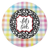 ROUND Digital Graphic Design Black-White-Red - LET'S COOK - Wedding Gift KITCHEN DECOR Sublimation Decoupage PNG SVG PDF JPEG Country Farmhouse Home Decor Gift Crafters Delight - JAMsCraftCloset
